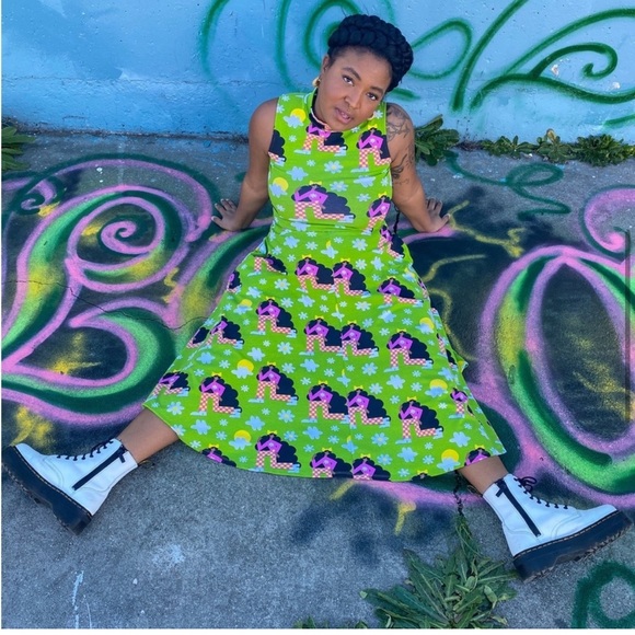 Nooworks Dahlia Dress in Checkered Girls - Picture 3 of 8